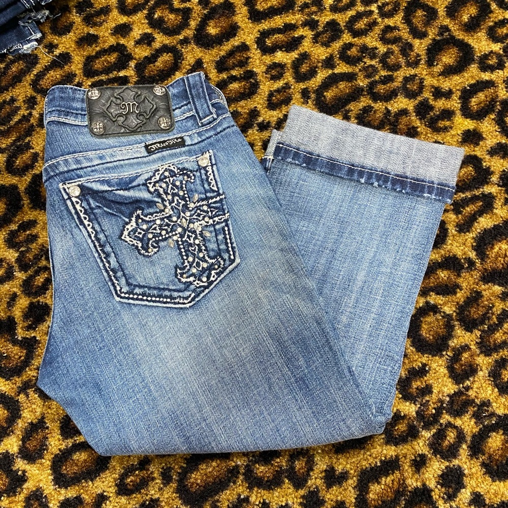 Medium Blue Embellished Pocket Women’s Jeans